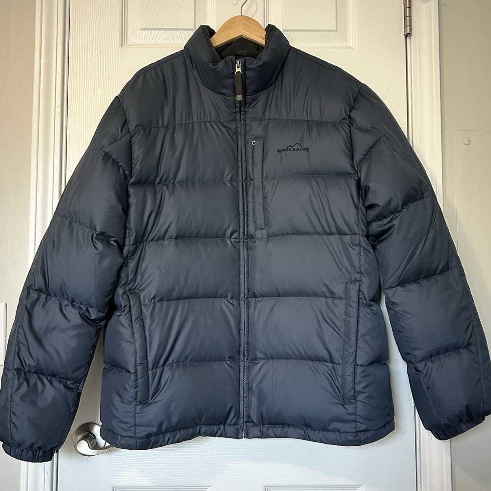 Eddie‎ Bauer Premium Quality Goose Down Navy Puffer Jacket